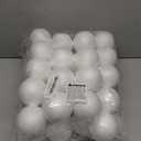 Crafare 3 Inch White Craft Foam Balls Bulk 40 Pack Smooth Polystyrene Round Foam Balls for Holiday Crafts Drawing and School Modeling DIY Projects Ornaments Decorations