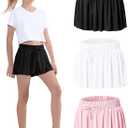 EXARUS Girls Butterfly Shorts Athletic Dance Flowy Skorts Teen Cheer Skirt Tween Clothes Youth Preppy Outfit Kids 6-14Y