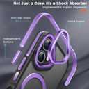 Magnetic Stand Case for iPhone 17, 2-in-1 Magnetic Stand Case & Protective Cover, Military Drop Tested, Anti-Fingerprint Matte Finish for Hands-Free Viewing at Work, Home and Travel, Purple