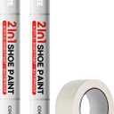 cocomfix 2-in-1 White Shoe Paint Marker, 2 Pack Shoe Polish Instant Whitens Yellowed Midsoles & Fixes Stains, Waterproof Permanent Protective Sneaker Whitener Pen for Leather, Foam, Fabric, Rubber