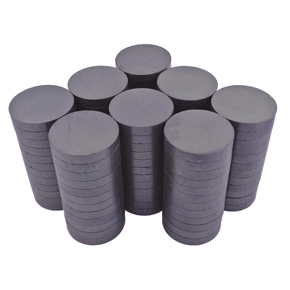 Magnets for Crafts - 100 Premium 1 inch Round Strong Magnet 25mm x 4mm - Great for Creating Fridge Art and Other Magnetic Craft Projects