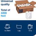 Tork Matic Paper Hand Towel Roll White H1, Universal, 100% Recycled Fiber, 6 Rolls x 700 ft, 290089