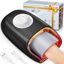 Hand Massager with Heat and Compression, Hand Massage for Arthritis and Carpal Tunnel Relief, 6 Modes Pressure Point Therapy, Blowing Wrist Massager, Finger & Palm Kneading, Gifts for Mom Dad