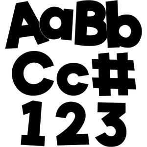 Carson Dellosa 219-Piece Black Cutout Letters, 4" Upper and Lowercase Alphabet, Numbers, Punctuation, and Symbols for Bulletin Board, Posterboard, Party, and Classroom Decor