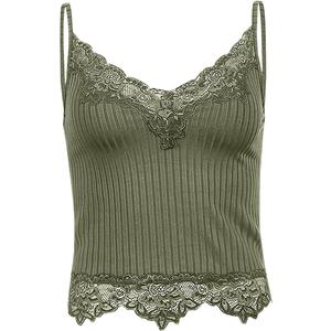 Lace Trim Cami Tops for Women Sexy V Neck Spaghetti Straps Camisole Tops Ribbed Soft No Underwire Gather Bralettes Set of 3 XXL