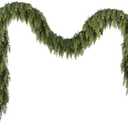 N&T NIETING 9ft Christmas Cedar Garland with Realistic Soft Thickness Pine, Artificial Green Faux Cedar Pine Garland for Fireplace Mantle Fireplace Indoor Outdoor Holiday Party Home Decoration