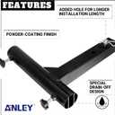 Anley Universal Car Hitch Mount Flagpole Holder - Compatible with Standard 2 Inch Hitch Receiver for Truck, Jeep, Van & RV - Vehicle Rear Flag Pole Mounting Bracket - Fit Flagpole of 1 to 2 in (Black)