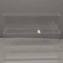 CiaoHER Large Acrylic Liquor Bottle Rack 3 Tier Clear Countertop Riser Display for Bar Coffee Leisure Station Retail Store Shop Grocery Collection Organizer Stand (16''-1pack)