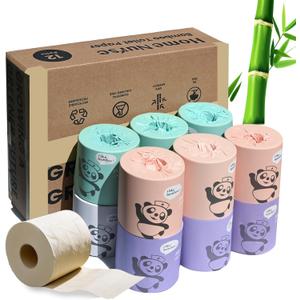 Home Nurse - Bamboo Toilet Paper, 4-ply 12 Rolls | Strong & Soft, Organic Natural Plant Based, Unbleached & Non Toxic, Tree Free Eco Friendly, Chemical Free, No Dust (230 sheet (Pack of 12))