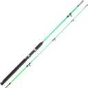 Sougayilang Fishing Rod, 2-Piece Composite Graphite & Glass Blanks Saltwater Trolling Rod Offshore Surf Fishing Pole with Stainless Steel Line Guides for Catfish, Salmon Glass Fiber Spinning Rod (210cm/6.9ft, Green)