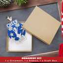 Cheerleader Gifts - Cheerleader Gifts for Girls, Senior Night Cheerleaders - Cheerleading Christmas Ornament for Girls Teens, Captain Team, Women - Blue White Christmas Ornament 2025