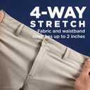 Haggar Mens Sport Travel Performance Athletic Fit Flat Front Stretch Casual Pant, 36Wx29L