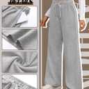 Riyiper 3 Pack Women's Wide Leg Sweatpants Baggy Lounge Pants (Black, S)