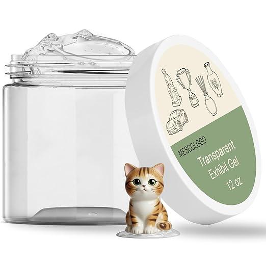 12 oz Exhibit Gel for Museum, Removable Clear Museum Paste Putty Wax, Reusable Exhibit Putty, Fixed Collection Artifacts,Decorations,Glass and Action Figures to Prevent Vibration and Falling