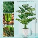Der Rose 28" Tall Fake Plants Large Artificial Monstera Faux Potted Plants Indoor with White Pot for Home Office Living Room Decor
