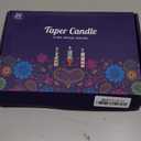 Taper Candles 10 inch (H) Dripless, Set of 20 White Unscented and Smokeless Taper Candles Long Burning, Paraffin Wax with Cotton Wicks for Burning 8 Hours Time