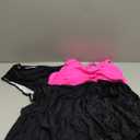 Edelqual Womens Plus Size Tankini Swimsuit Two Piece Tummy Control Bathing Suits Swim Dress Swimwear with Shorts (XX-Large Plus, Hot Pink & Black)