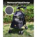 Pet Stroller, One-Click Folding Portable Folding Dog Stroller, Sunshade, Storage Bag, Waterproof Oxford Fiber, Pet Stroller for Small Dogs up to 33 lbs, Black ﻿