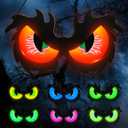 BlcTec Halloween Decorations Spooky Eyes Lights, 21 Inch Large Wooden Halloween Window Eye Lights with 7 Color Modes and USB/Battery Operated for Home, Wall, Window, Trees Halloween Dcor, Style B