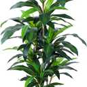 5 FT Dracaena Tree Artificial, Fake Tree with Plastic Pot, Faux Tropical Yucca Floor Plant Lifelike Foliage and Branches, Artificial Plants Indoor for Home Office Living Room Decor Indoor