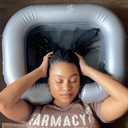 CIRCA AIR Inflatable Sink For Locs Detox - Tub For Dreads With Pillow, Hair Washing Basin, Shampoo Basin, Portable Hair Washing Station for locs (Silver)