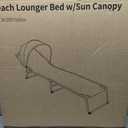 Colorsoul Tanning Chair with Sun Canopy,Adjustable 4-Position Beach Lounge Chair for Adults,Heavy Duty Folding Outdoor Lounge Chair,for Patio Poolside Sunbathing,UPF 50+,300 LBS,Yellow, 6.59 ft x 2.17 ft x 0.89 ft