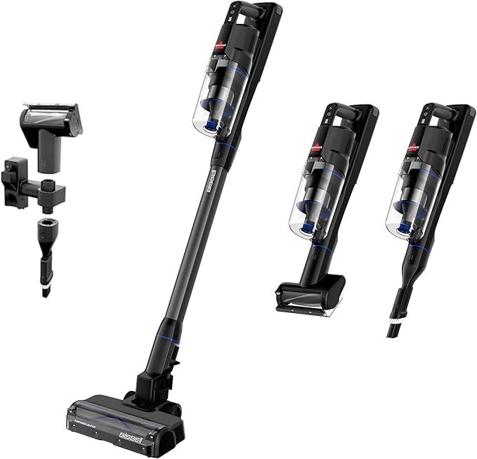 BISSELL PowerClean FurGuard 280W Self-Standing Cordless Vacuum w/Self-Cleaning Brush Roll, Strong Suction, Removeable Battery, Wall Mount, Upholstery Tool & Bright Headlights