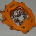 Ice Cleats for Kids, Kids Crampons for Hiking Boots & Shoes, Stainless Steel Anti-Slip Kids Snow Cleats, Ice Snow Grips for Toddlers, Kids and Youth Fishing, Walking, Hiking & Climbing (M(4.5 Big Kid-7 Big Kid/Woman))