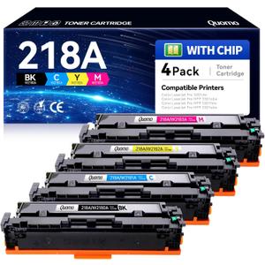 218A Toner Cartridges 4 Pack 3301fdw with Chip Replacement for HP 218A 218X Compatible for Color LaserJet Pro MFP 3301cdw 3201dw 3301sdw Printer W2180A W2180X High Yield (Black Cyan Yellow Magenta)