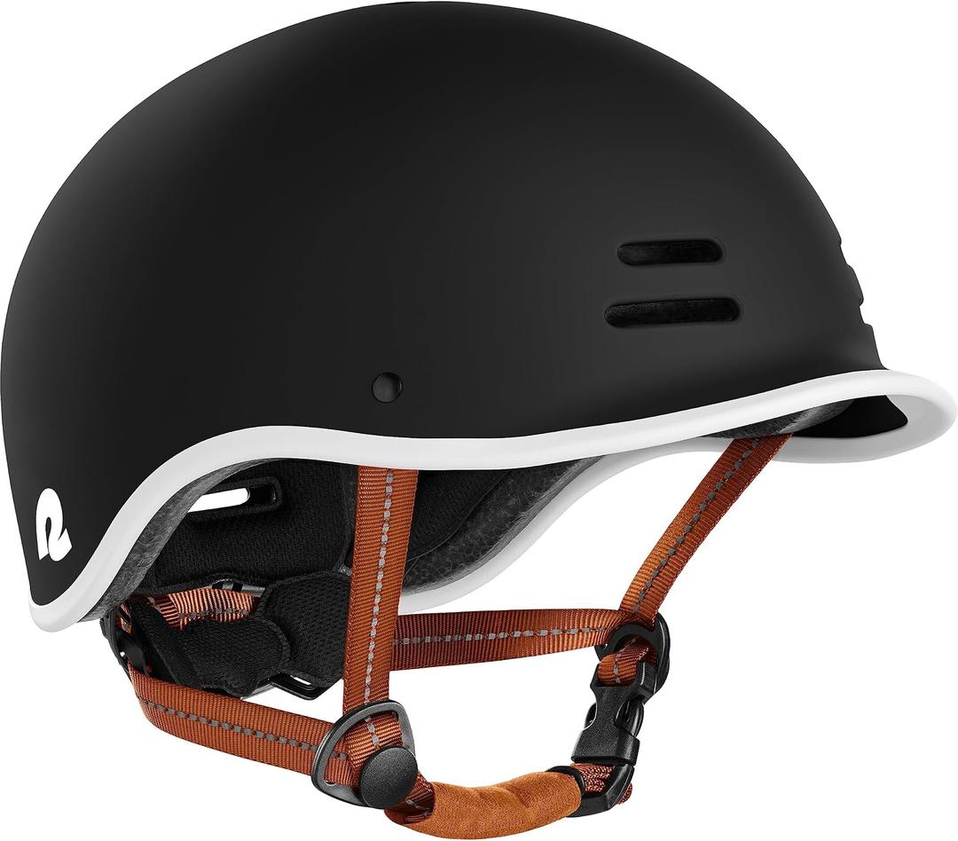 Retrospec Remi Adult Bike Helmet for Men & Women - Bicycle Helmet for Commuting, Road Biking, Skating with Adjustable Dial, Matte Black With Adjustable Dial, Medium 57-59cm