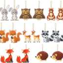 Weysat 16 Pcs Woodland Felt Forest Animals Ornaments My Forest Friends Felt Animals Craft Set Double Sided Design for Christmas Tree Decor Party Supplies Holiday Xmas Winter Gift