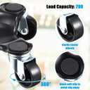 Tallew 4pcs Furniture Moving Dolly 3 Wheel Steel Tri Dolly Heavy Duty Movers Mobile Rollers Triangle Swivel Caster Easy Moving Tool for Home Furniture 200 Lbs Load Capacity(4pcs)