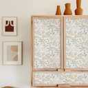 Rugreat Modern Floral Wallpaper Peel and Stick Boho Leaf Flower Contact Paper for Cabinets Self Adhesive Removable Wallpaper for Bathroom Waterproof Botanical Contact Paper Colorful 197inL 17.3inW