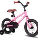 JOYSTAR Kids Bike for Ages 2-12 Years Old Boys Girls, 12-20 Inch BMX Style Kid's Bikes with Training Wheels, Children Bicycle for Kids and Toddler, Multiple Colors (Pink)