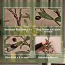 Lighted Olive Branches for Vases, 32 Inch Olive Branches with 32 LED Lights, Battery Powered Artificial Branch, Prelit Tree Branch for Home Wedding Indoor Outdoor Spring Decorations, Timer