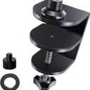 Heavy Duty Metal Table Microphone Clamp with 5/8-20Thread, Desk Mount, Adjustable Boom Arm Clamp, Perfect for Studio, Live Streaming, and Teaching, podcasting, Streaming, Church, Podium use, Black