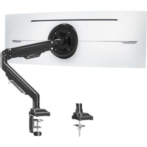 MOUNT PRO Single Monitor Arm for Max 43 Inch Computer Screen up to 33lbs, Heavy Duty Ultrawide Monitor Stand, Premium Fully Adjustable Gas Spring Desk Mount, VESA Mount with Clamp/Grommet Base