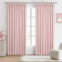 Baby Pink Blackout Curtains 70 Inches Extra Wide Pinch Pleated for Grils Bedroom 2 Panels Set,Cute Viral 70 Inch Curtain for Sliding Glass Doors Thermal Large Window Heavy Drapes (W70xL96x 2 Panels)
