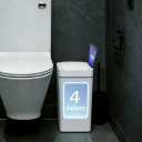 4 Gallon Smart Automatic Trash Can, Motion Sensor Touchless Garbage Can with Lid, USB Rechargeable & Waterproof Bathroom/Kitchen/Bedroom/Office Trash Bin, 10.637.1712.13 in, White
