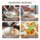 Sourdough Starter Kit, Sourdough Bread Baking Supplies, Sourdough Starter Warmer, Bread Making Kit includes a Heated Bread Proofing Basket, Dough Whisk, Dough Scraper, and Silicone Brush