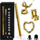 Fidget Pen, Magnetic Fidget Pen Gold, Golden Magnetic Pen for Teens, Magnetic Pen Fidget Pen Decompression, Fidget Pens for Adults (Gold)