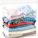 5 Gallon Large Zipper Storage Bags 18x24 Inch Heavy Duty Clear Plastic 5 Pack Reusable Zip Seal Lock Jumbo Poly Bags for Food,Travel,Moving,Clothes Thick 5Mil