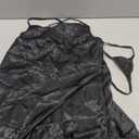 Women's Satin Nightgown Silk Mini Slips Sexy V Neck Negligee Lingerie Dress Chemise Nightwear, Black, Size M