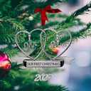 Christmas Ornament 2025 Our First Married Ornaments Mr Mrs Tree Decoration Wedding Gifts Couple Xmas Bridal Shower Newlywed Gift 1st Keepsake Unique Gift (Our First Christmas Mr Mrs)