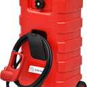YITAMOTOR Fuel Caddy 15 Gallon, Fuel Transfer Tank, Portable Gasoline Fuel Caddy with Manual Transfer Nozzle, Fuel Container, Red