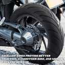 (1 Set) Universal Replacement Rear 110/50-6.5 Tire and Tube Set - Fits Most 38cc, 47cc, and 49cc Mini Pocket Bikes - Compatible with MTA1/MTA2, GP-RSR, and More - Angled Valve Stem for Easy Inflation