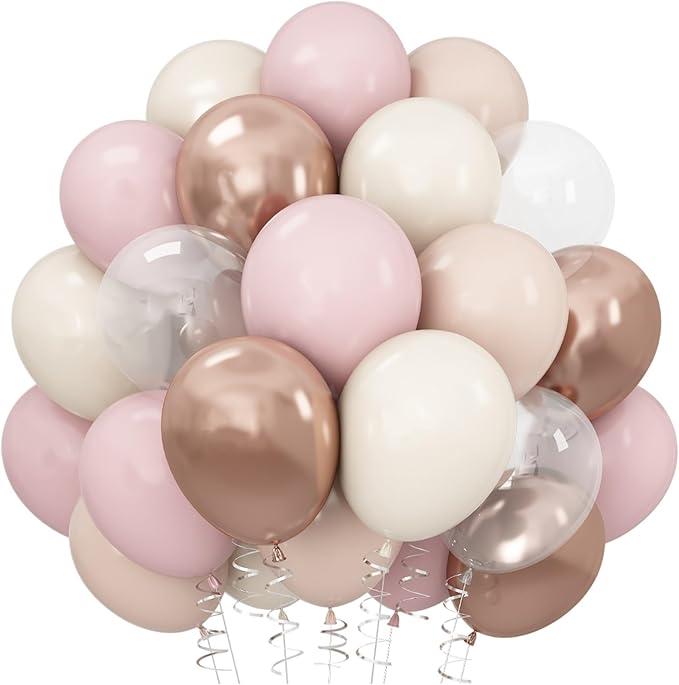 Mixed Colors Sand Balloons Dusty Slate Fog Pastel Metallic Blue Beige Balloon 12INCH Helium Latex Balloon for Arch Kids Birthday Party Decorations Baby Boy Shower Christening Bridal Wedding Decor Pack of 3