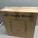 Vanity Mirror with Lights, Height-Adjustable & 360 Rotation, 1/10X Magnification, Three Color Lighting Modes, Makeup Mirror Smart Touch Control, Large Vanity Desk Mirror (17.5in,White)