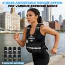 35lb/45lb Weighted Vest Men , Adjustable Rucking Vests for Walking with Reflective Stripe, 1.2" Ultra Thick Shoulder Padding Strength Training Workout Vest for Running GYM Home, Detachable Iron Weights