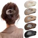 5 Pack Flat Hair Clips for Women - Large Matte Flat Claw Clips, French No Crease Duckbill Hair Clips for Thick Thin Hair Strong Hold No Slip Hair Accessories for Women